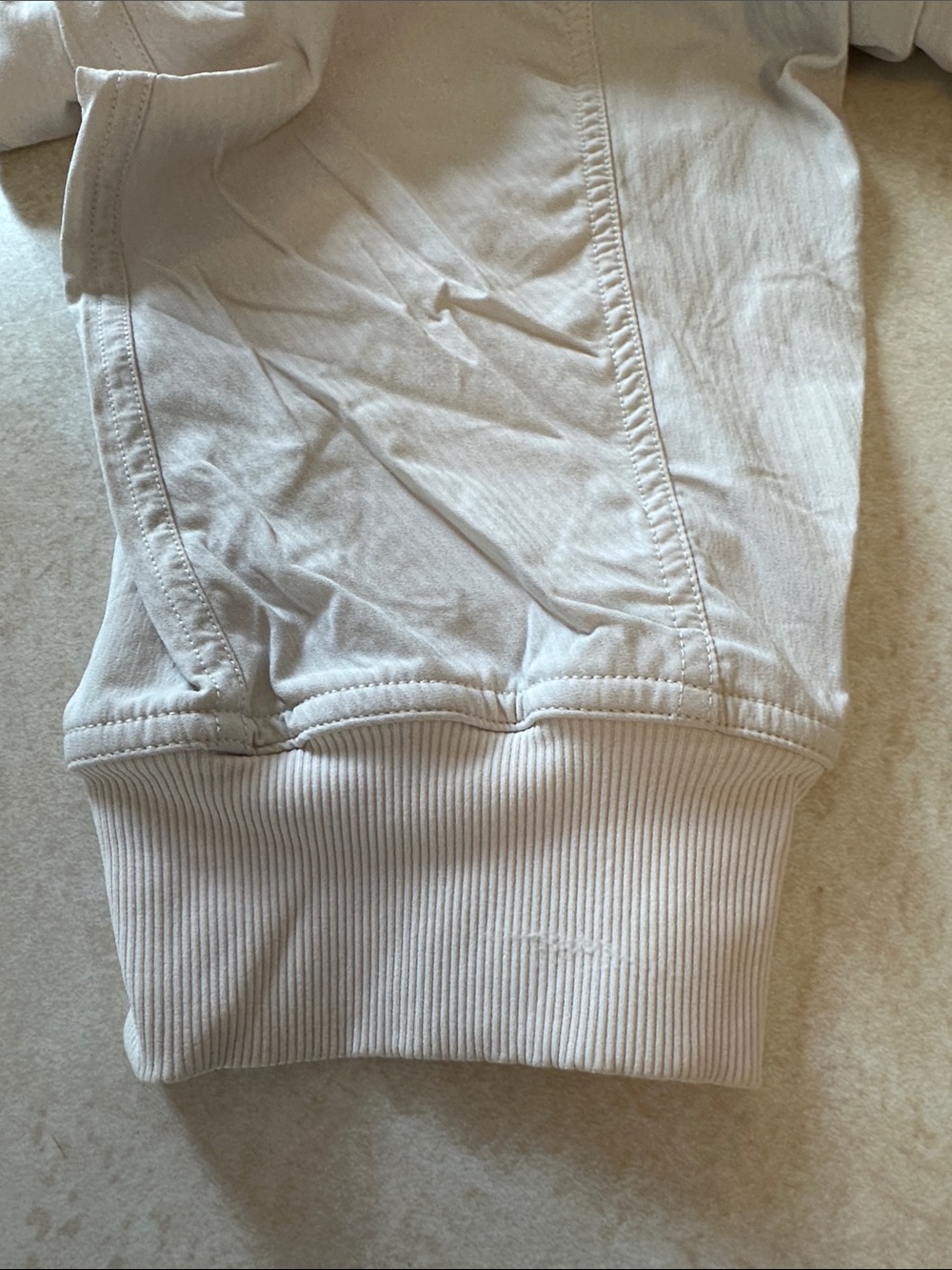 lululemon Studio / Dance Studio Lined Pants Cream Ribbed Cuff - Picture 5 of 10